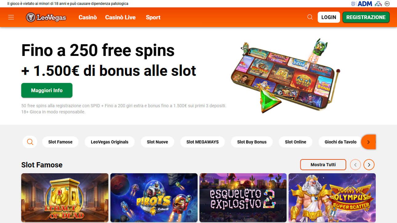 LeoVegas desktop screenshot 1
